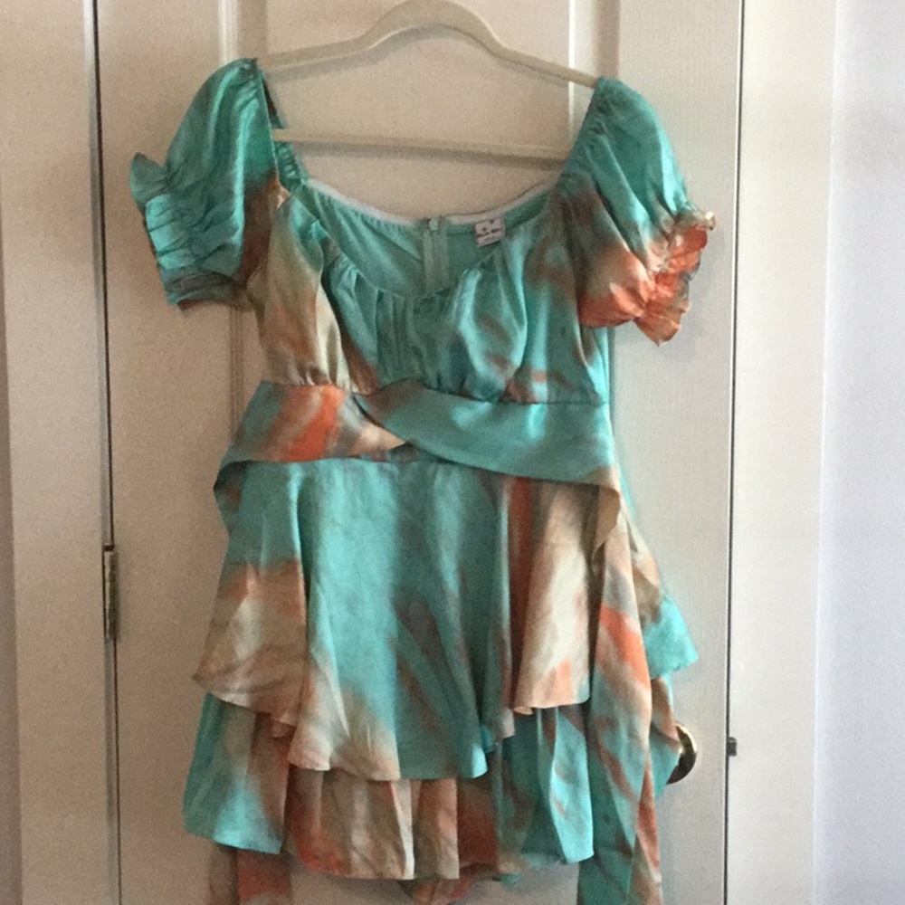 Hello molly tye dye ruffle romper